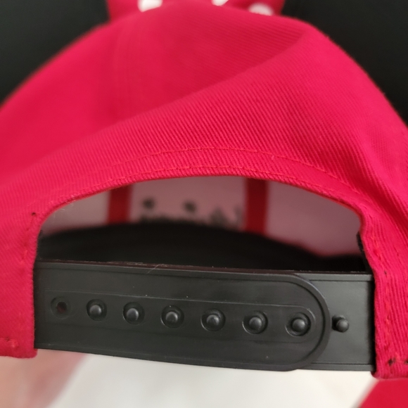 Child's Disney Red Minnie Mouse Snapback Cap w/Ears and Polka Dot Bow - Picture 10 of 12